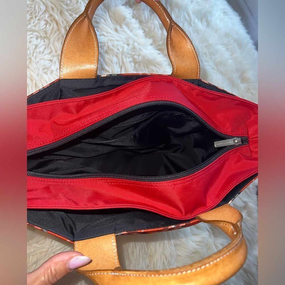 AUTH BURBERRY BAG IN RED/ORANGE!!!! - Picture 9 of 15